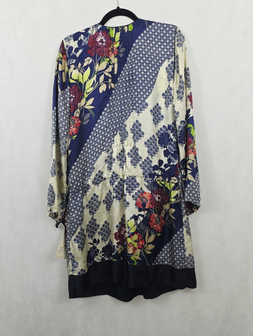 Johnny Was Silk Patchwork Boho Tunic Dress - Picture 3 of 6